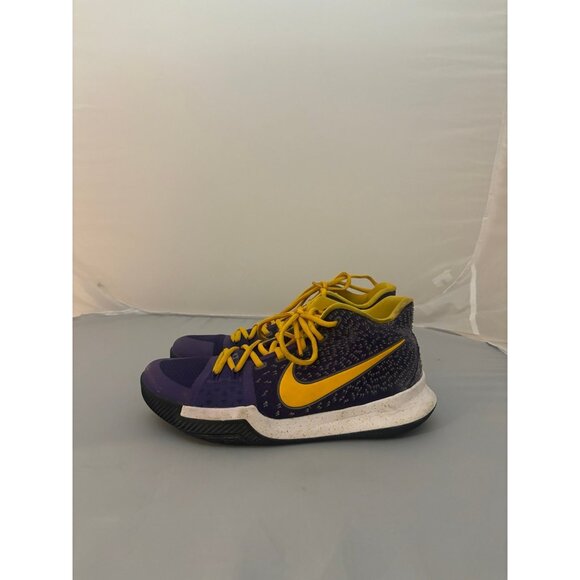 Nike Kyrie 3 ID lakers purple and yellow custom size 8.5 mens AQ8767 991 - Picture 1 of 4